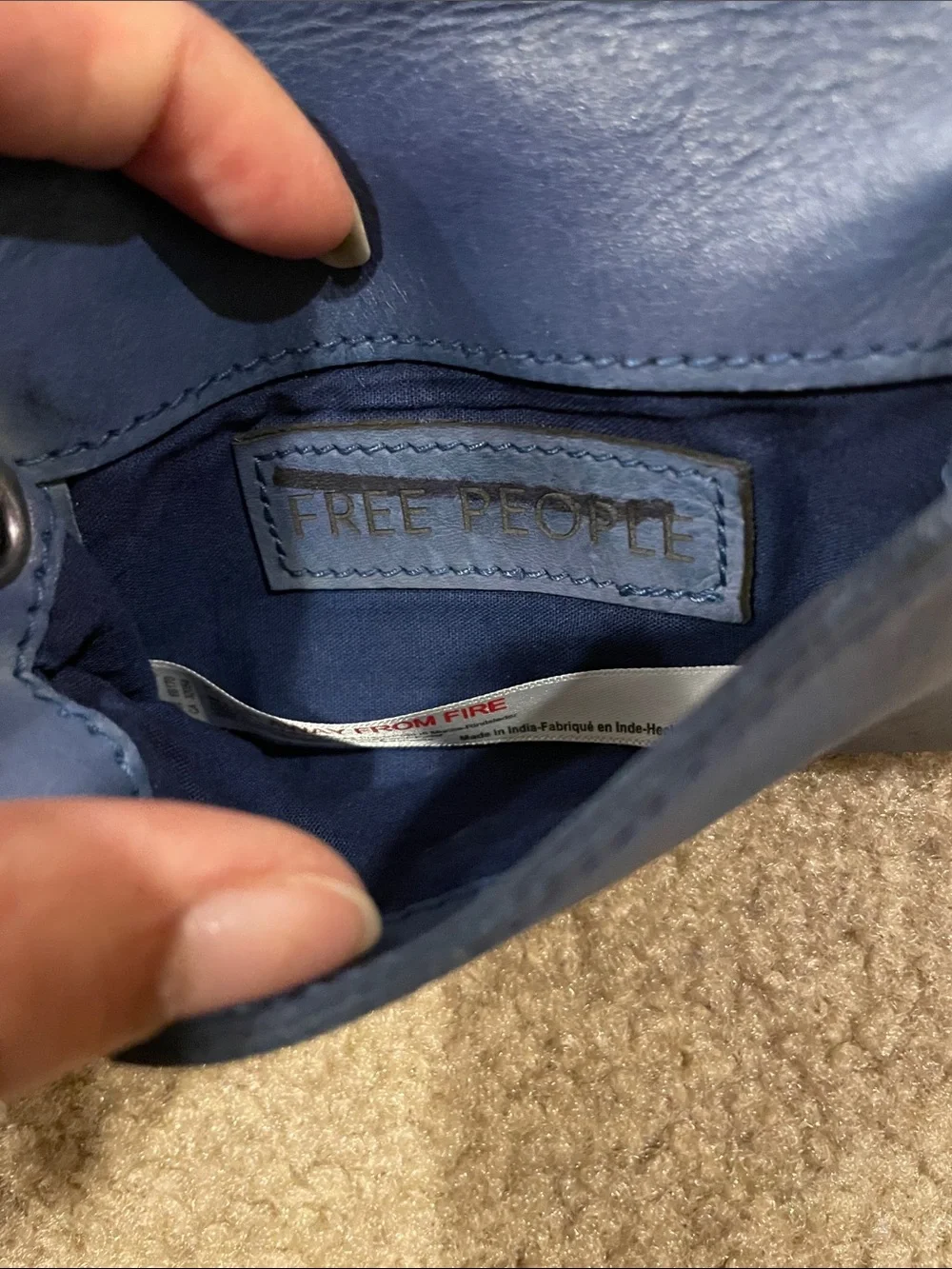 NWT free people coin purse, blue